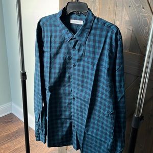 Calvin Klein checkered button-down
